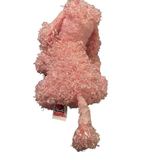Ganz Webkinz Pink Curly Shaggy Poodle Dog Plush Stuffed Animal Toy 9" - Picture 3 of 10
